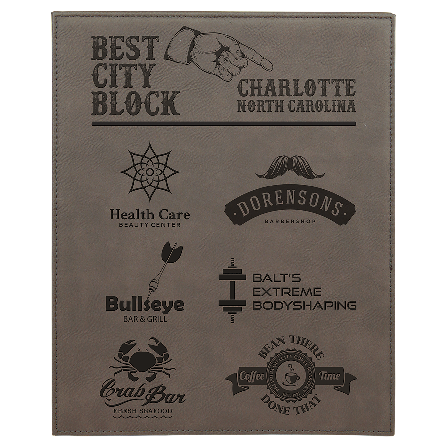 8" x 10" Leatherette Award Plaque – item LLP5810