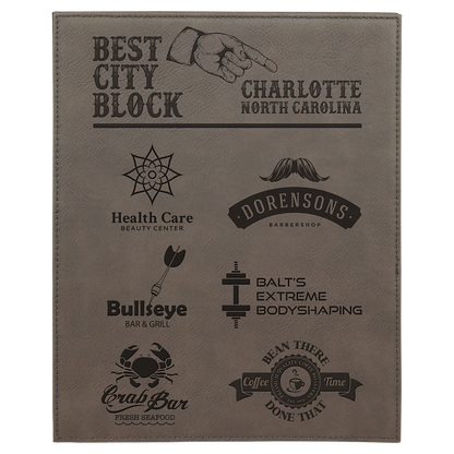 8" x 10" Leatherette Award Plaque – item LLP5810