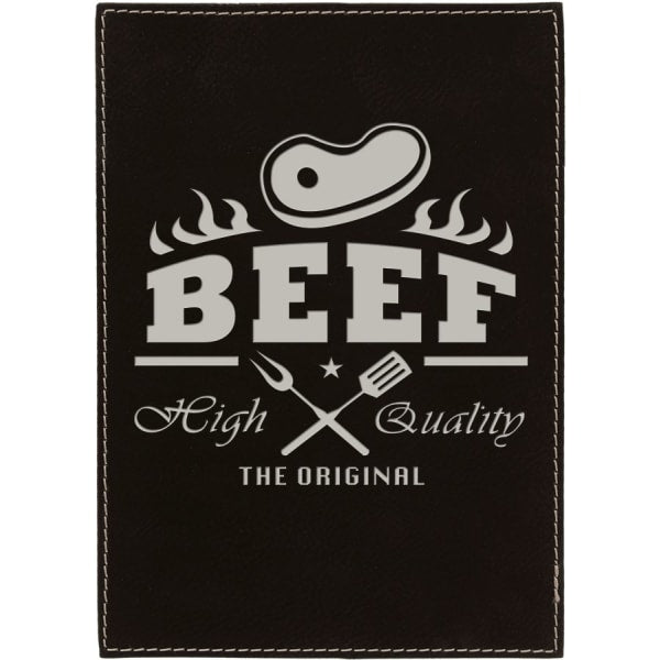 7" x 9" Black/Silver Leatherette Award Plaque – item LLP679 image 4
