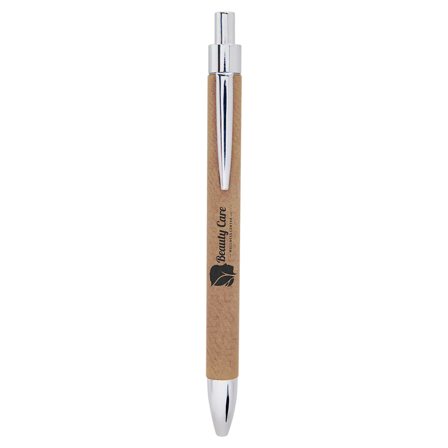Light Brown Laserable Leatherette Pen – item LP451