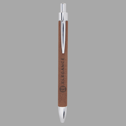 Dark Brown Laserable Leatherette Pen – item LP452 image 2