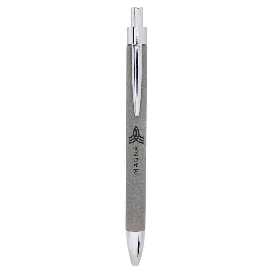 Gray Laserable Leatherette Pen – item LP455