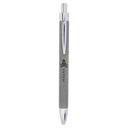 Gray Laserable Leatherette Pen – item LP455