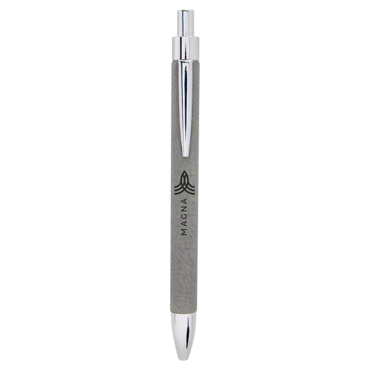 Gray Laserable Leatherette Pen – item LP455