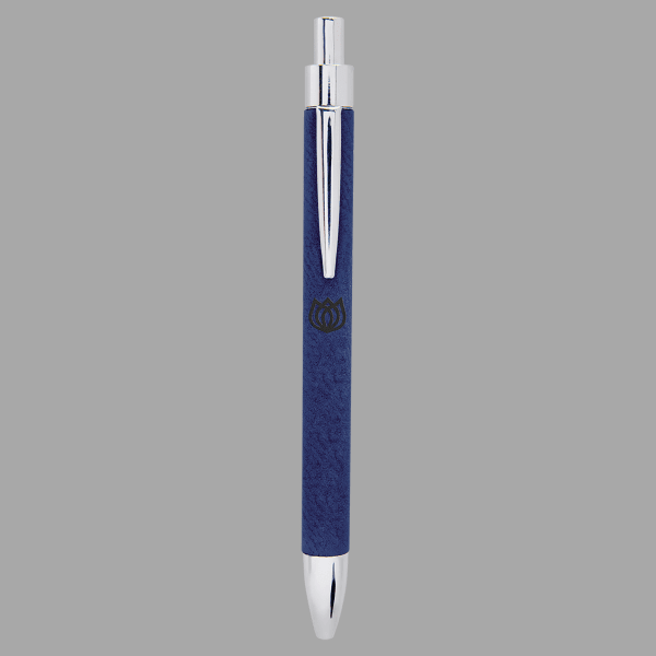 Blue/ Laserable Leatherette Pen – item LP456 image 2