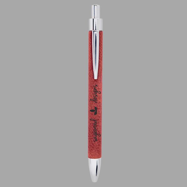 Rose' Laserable Leatherette Pen – item LP457 image 2