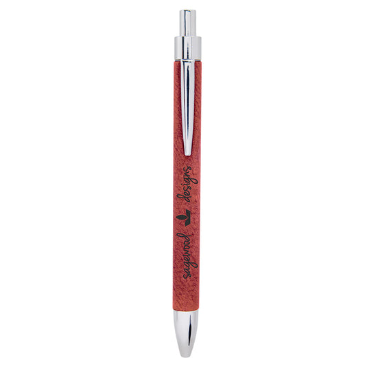 Rose' Laserable Leatherette Pen – item LP457