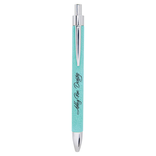 Teal Laserable Leatherette Pen – item LP461
