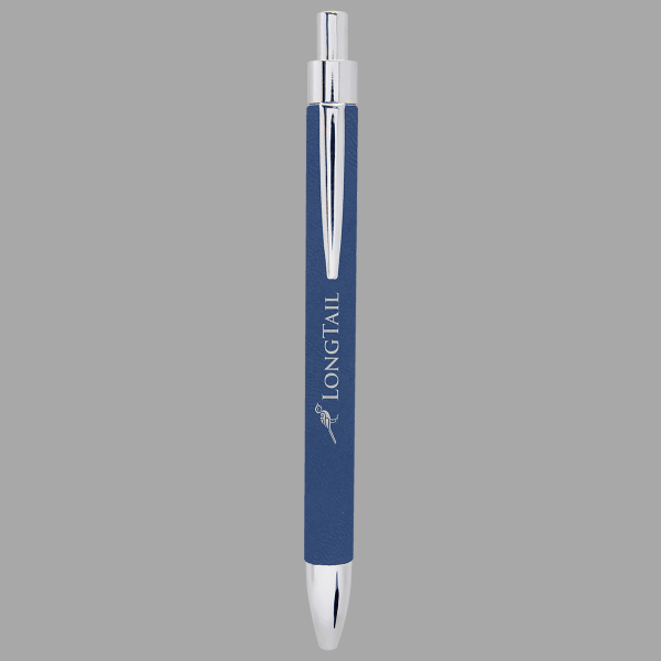 Blue/ Laserable Leatherette Pen – item LP462 image 2