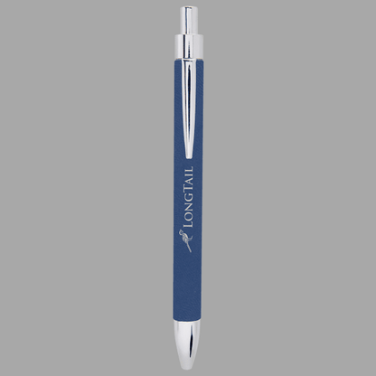 Blue/ Laserable Leatherette Pen – item LP462 image 2