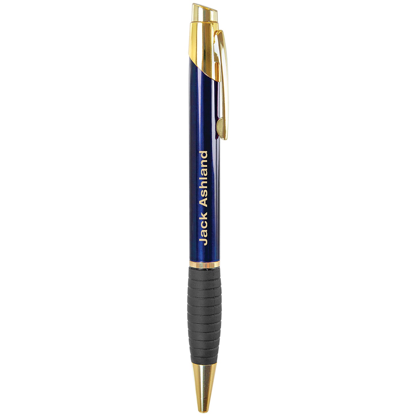 Blue Gloss Ballpoint Pen with Rubber Gripper – item LP502A