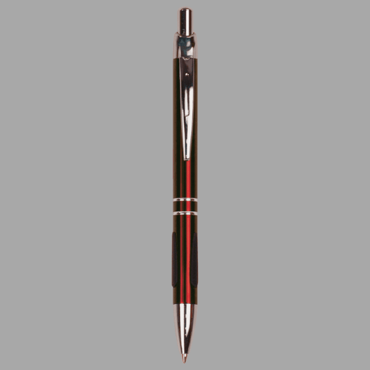 Burgundy Gloss Ballpoint Pen with Rubber Gripper – item LP825