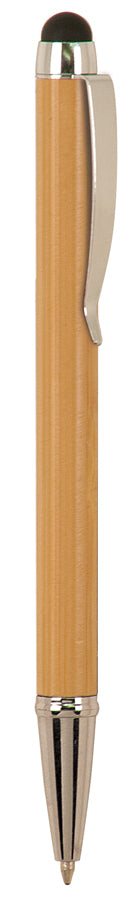 Bamboo Gloss Ballpoint Pen with Stylus – item LP836
