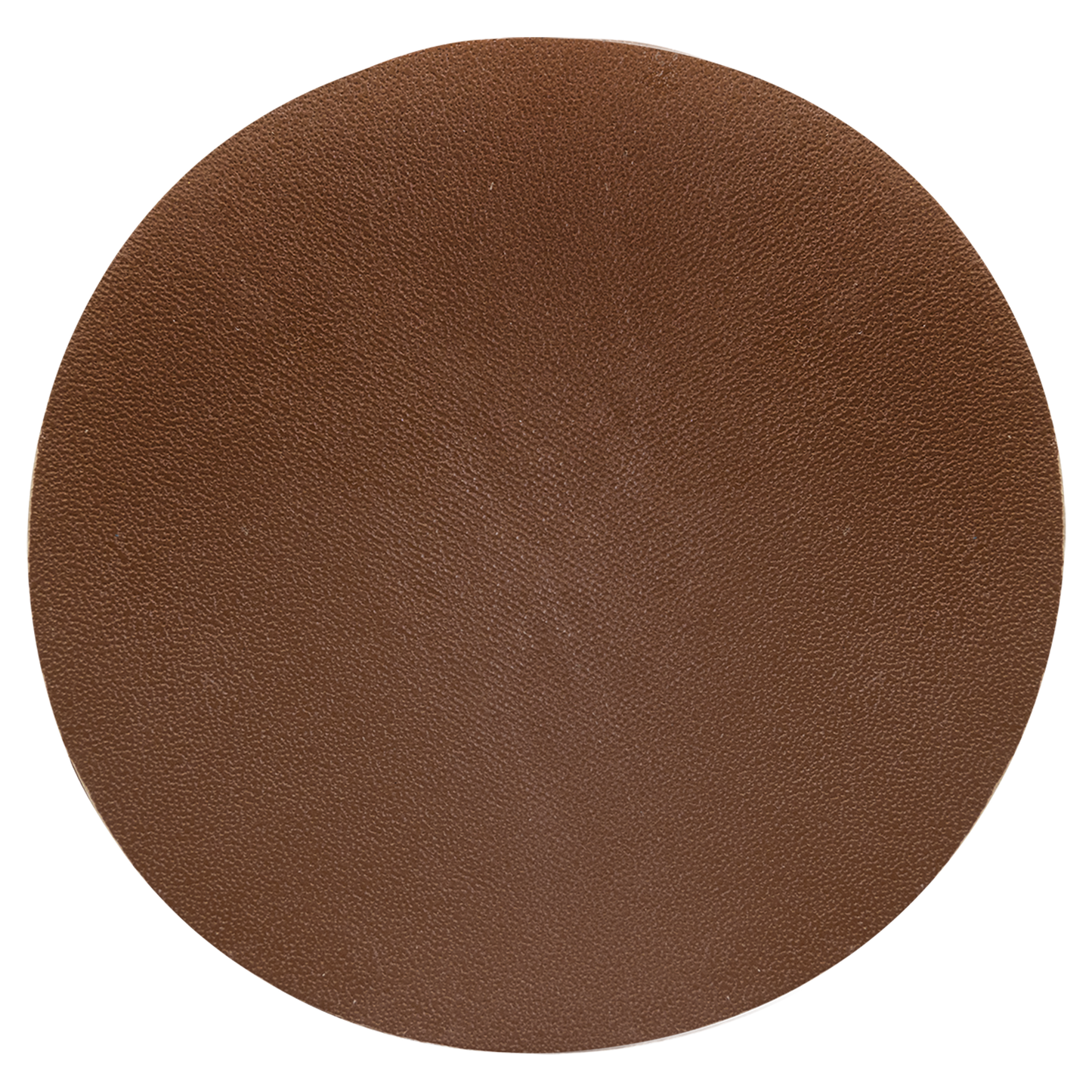 2.5" x 2.5" Brown Round Leatherette Patch with Adhesive – item LPTH302 image 2