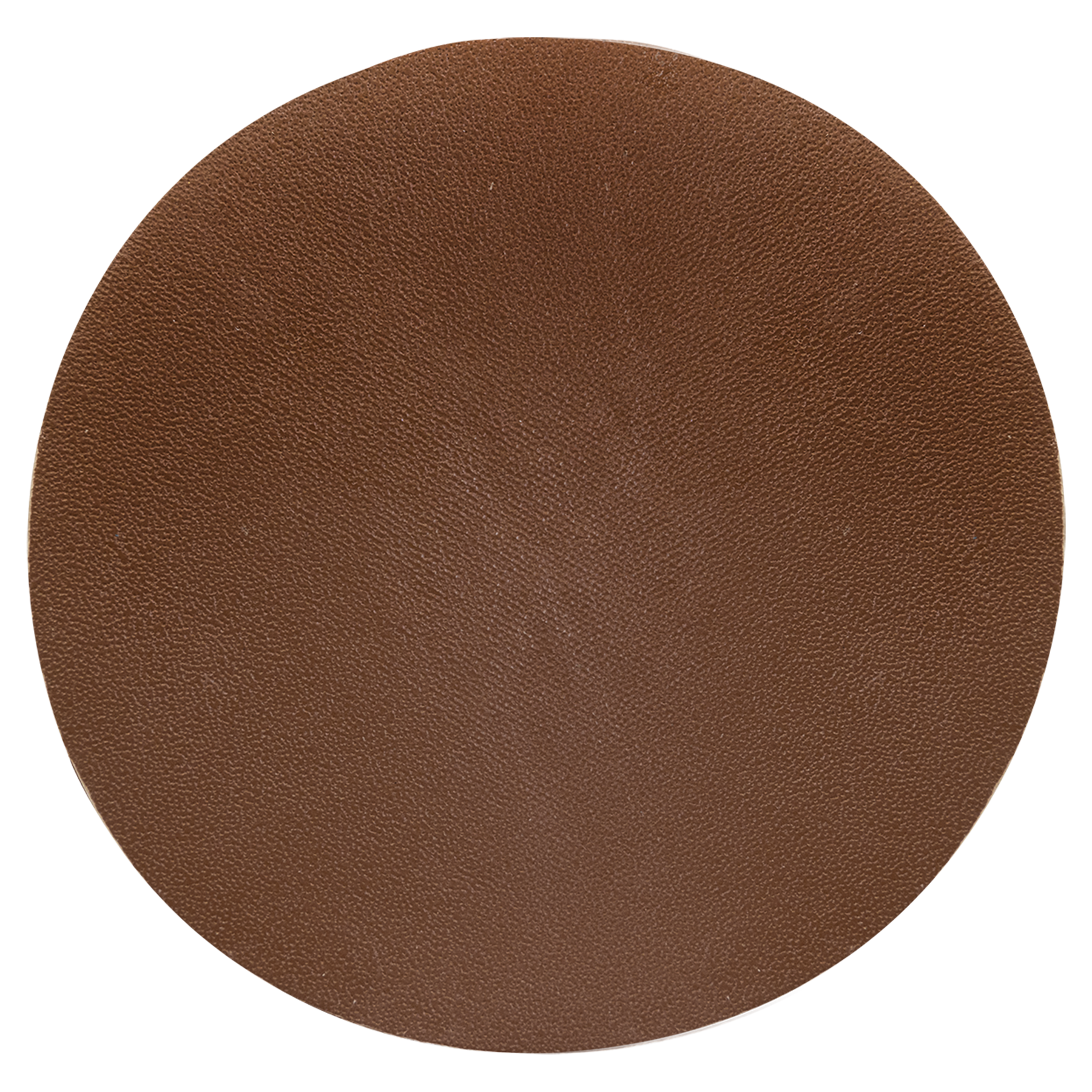 2.5" x 2.5" Brown Round Leatherette Patch with Adhesive – item LPTH302 image 2