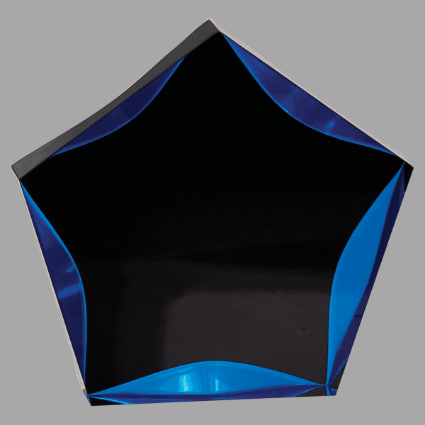 5" Luminary Star,Black/Blue Acrylic Award – item LST5BKB