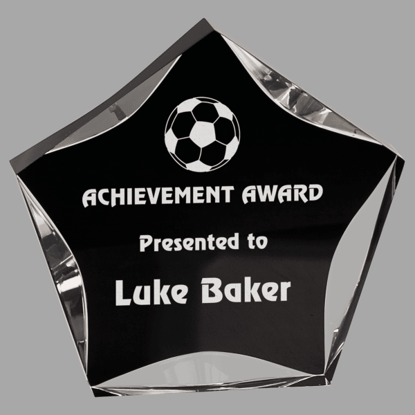 5" Luminary Str,Black/Clear Acrylic Award – item LST5BKC