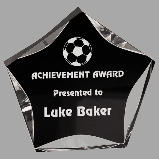 6" Luminary Str,Black/Clear Acrylic Award – item LST6BKC
