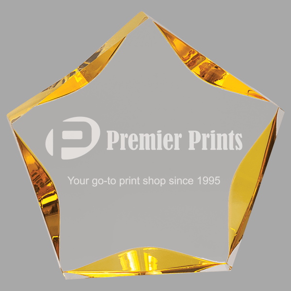 6" Luminary Star Acrylic Award – item LST6GD image 2