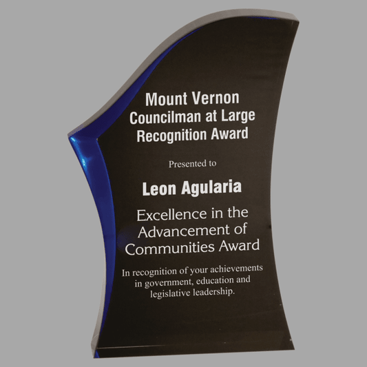 7" Surge Acrylic Award – item LSU7BKB