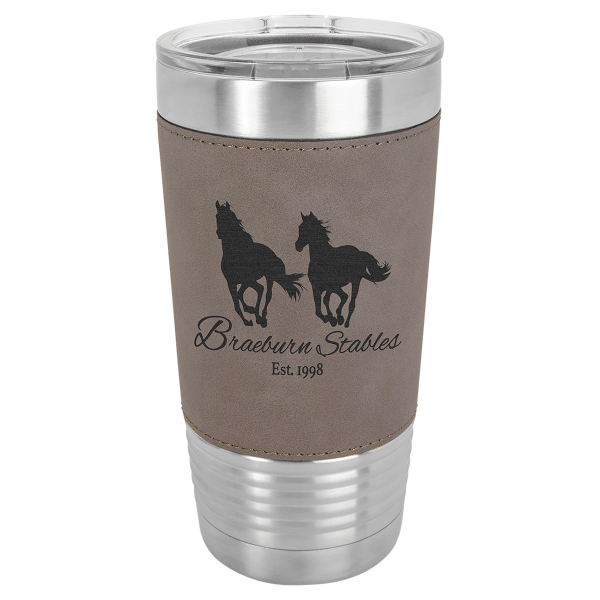 Polar Camel 20 oz. Laserable Leatherette Tumbler with Clear – item LTM52 image 4