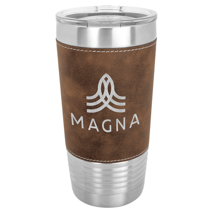 20 oz. Rustic/Silver Leatherette Grip Tumbler – item LTM5208 image 2