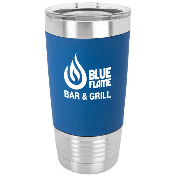 Polar Camel 20 oz. Tumbler with Silicone Grip and Clear Lid – item LTM540 image 2