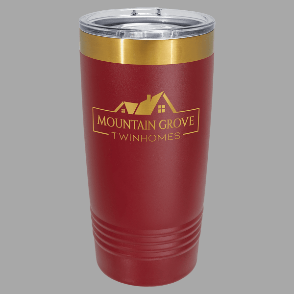 Maroon/Bright Gold ION-Plated Polar Camel 20 oz. Tumbler – item LTM7234