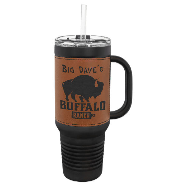 40 oz. Leatherette Travel Mug – item LTM7452