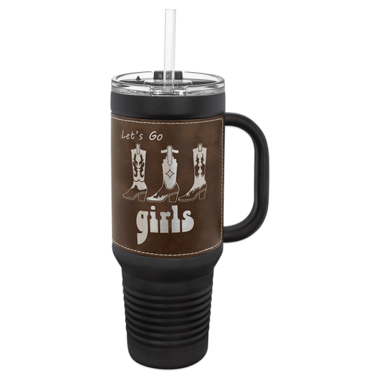 Polar Camel 40 oz. Laserable Leatherette Travel Mug with – item LTM7454