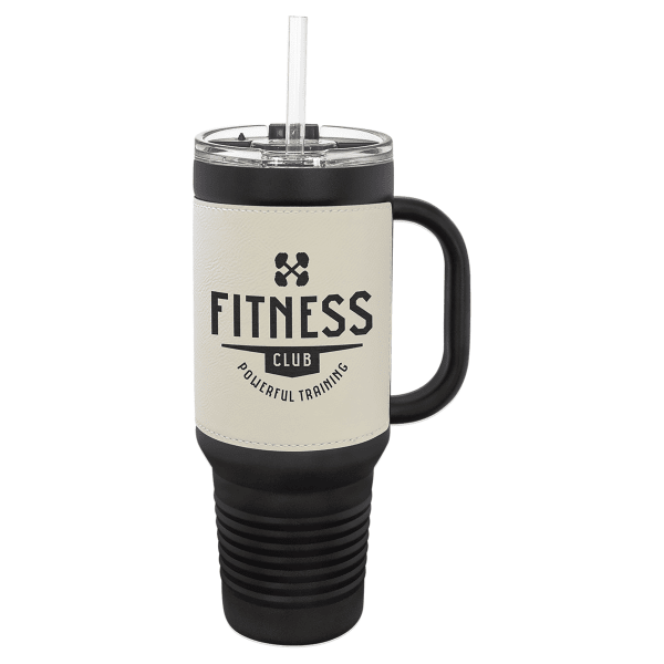 40 oz. Leatherette Travel Mug – item LTM7456