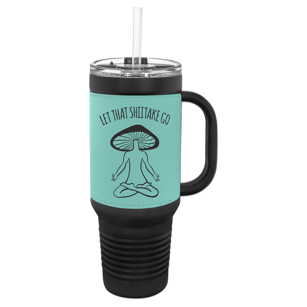40 oz. Leatherette Travel Mug – item LTM7458