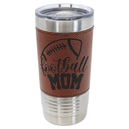 20 oz. Football Leatherette Slider Tumbler – item LTM833