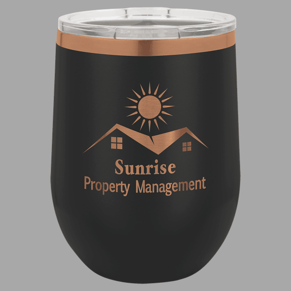 /Rose Gold ION-Plated Polar Camel 12 oz. Stemless Wine – item LTM880