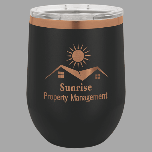/Rose Gold ION-Plated Polar Camel 12 oz. Stemless Wine – item LTM880