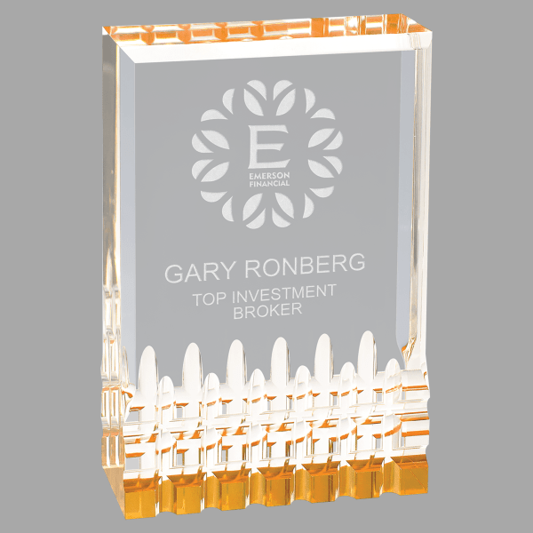 3.5" X 5 Mirage Acrylic Award – item MR31G image 2