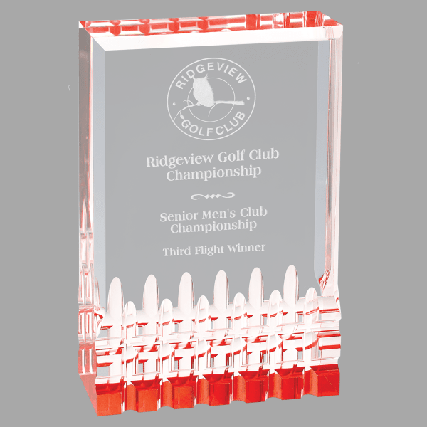 3.5" X 5 Mirage Acrylic Award – item MR31RD image 4