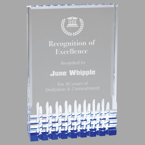 6" X 8 Blue Mirage Acrylic Award – item MR34BU