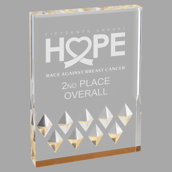 5" X 7 Diamond Mirage Acrylic Award – item MR52G image 2