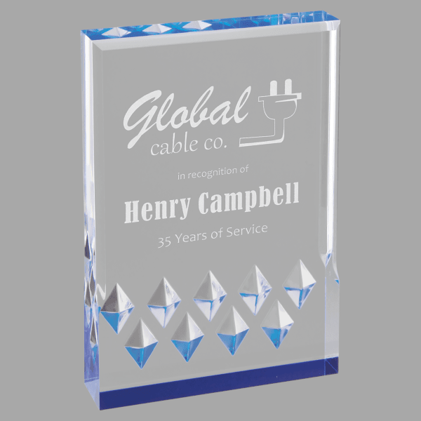 6" X 8 Diamond Mirage Acrylic Award – item MR53BU