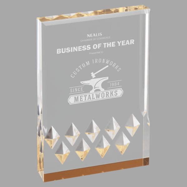 6" X 8 Diamond Mirage Acrylic Award – item MR53G image 2