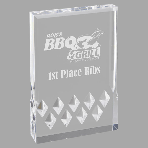 6" X 8 Diamond Mirage Acrylic Award – item MR53S image 3