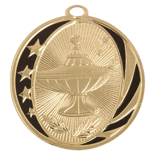 2" Academic Midnight Star Medal – item MS706