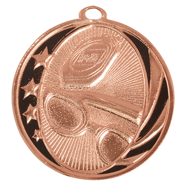 2" Swimming Midnight Star Medal – item MS708 image 3