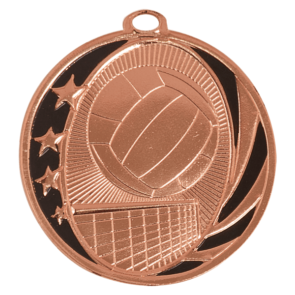 2" Volleyball Midnight Star Medal – item MS711 image 3