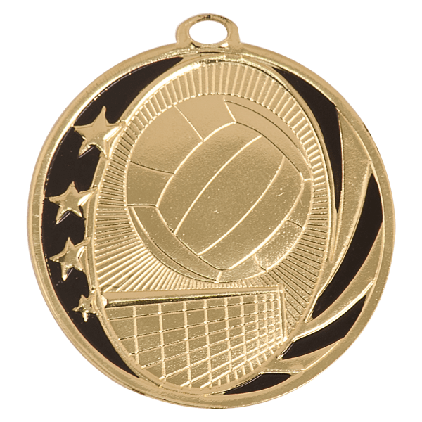 2" Volleyball Midnight Star Medal – item MS711