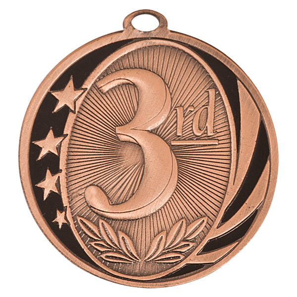 2" Placement Midnight Star Medal – item MS715