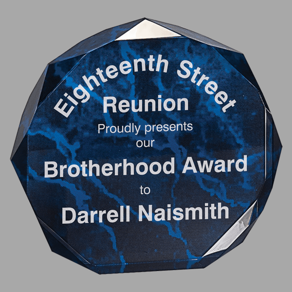 5" Octagon Marble Acrylic Award – item OCT5BM