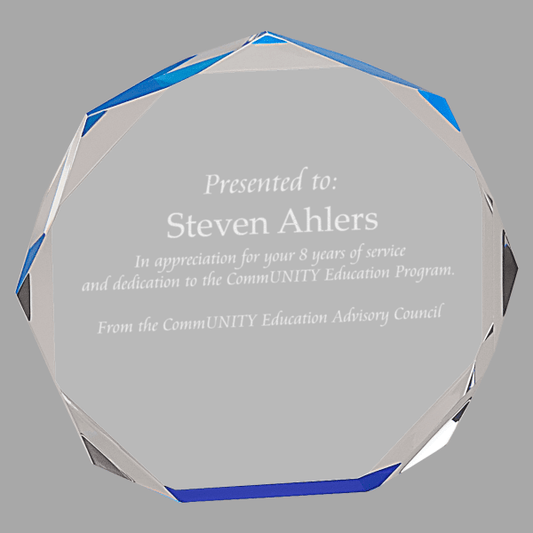 5" Octagon Acrylic Award – item OCT5BU