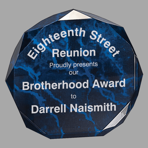 6" Octagon Marble Acrylic Award – item OCT6BM